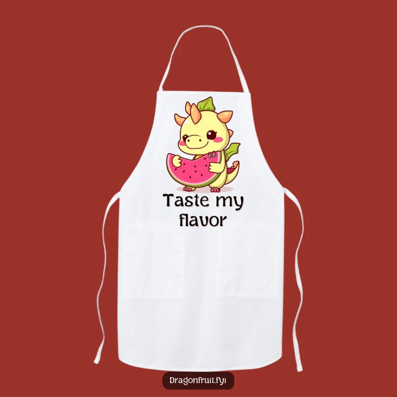 Funny Dragonfruit Apron: Googly Eyed Fruit Bib, Hilarious Kitchen Gift