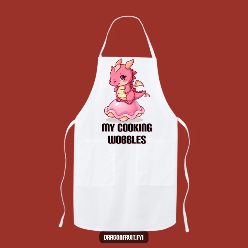 Funny Dragonfruit Wobble Apron: Hilarious Fruit Character for Comedic Cooks