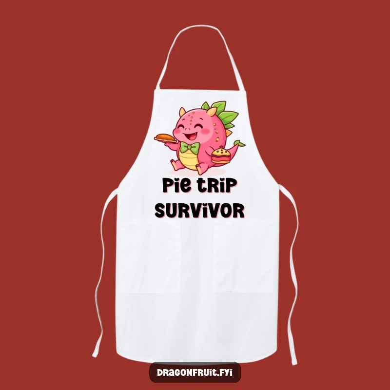 Funny Tripping Dragonfruit Apron: Hilarious Clumsy Chef Gift