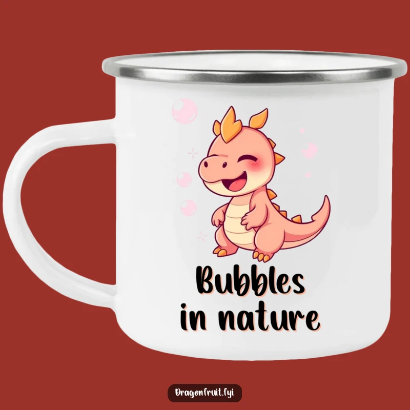 Funny Dragonfruit Giggles Camping Mug: Joyful Adventures with Bubbly Humor