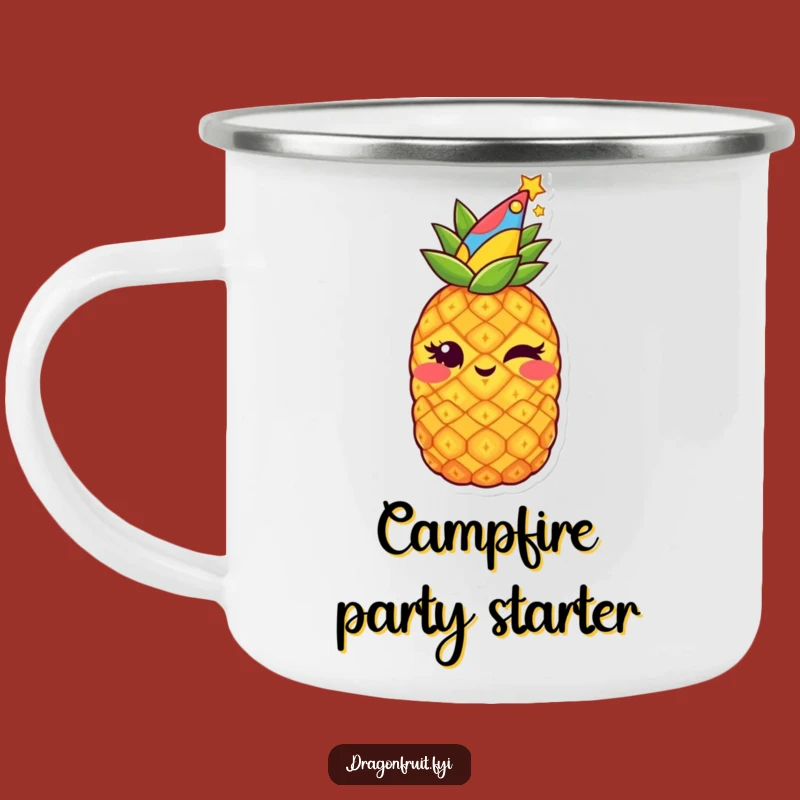 Funny Starry Pineapple Camping Mug: Hilarious Cup for Festive Adventures