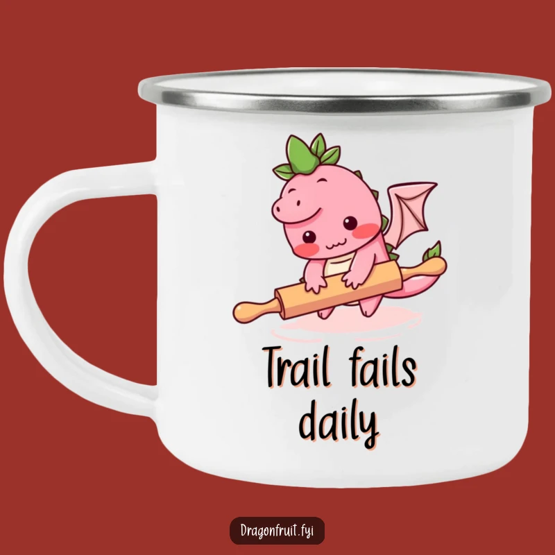 Funny Blushing Dragonfruit Camping Mug: Humorous Kitchen Adventure Drinkware Gift