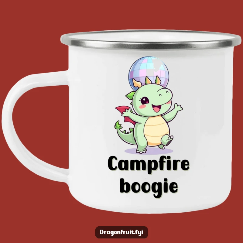 Funny Disco Dragonfruit Campfire Mug: Groove Under the Stars