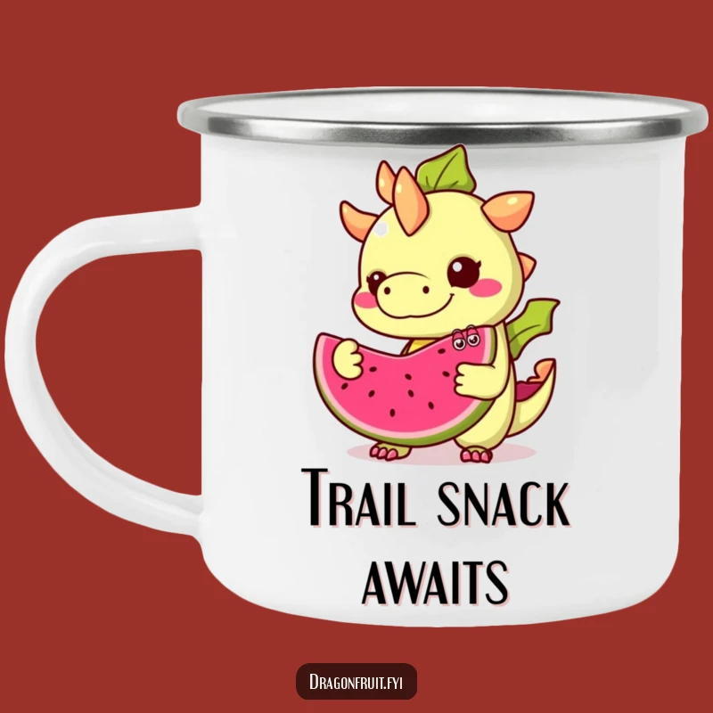 Funny Dragonfruit Camping Mug: Googly Eyed Fruit Cup, Tropical Outdoor Gift