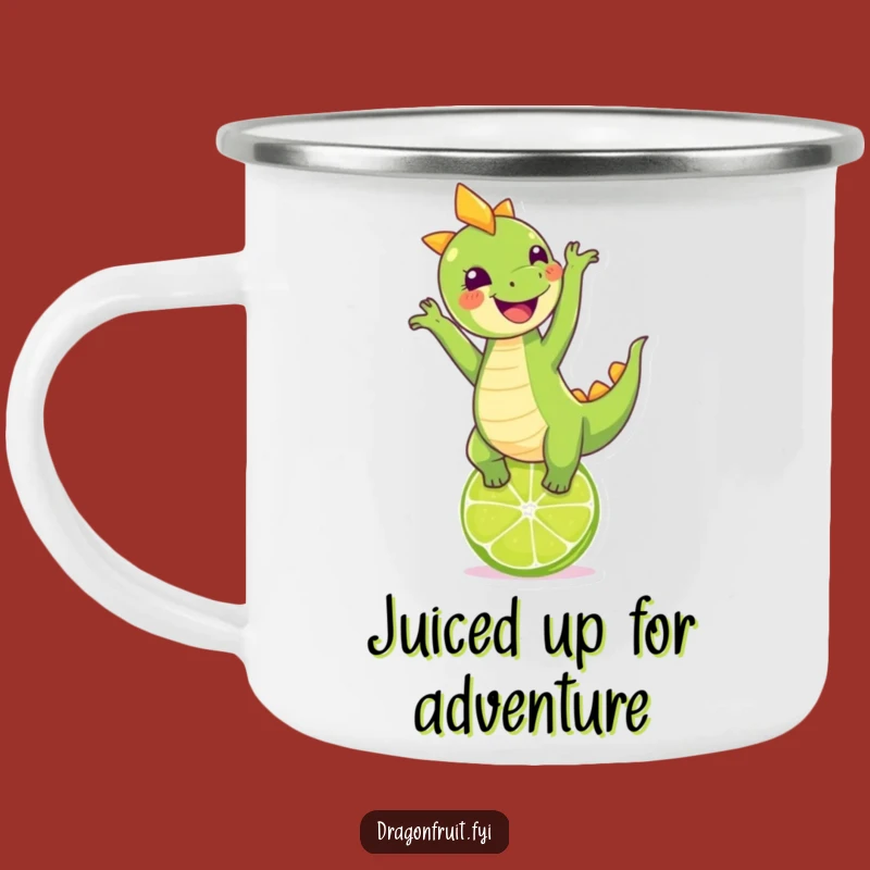 Funny Dragonfruit & Lime Handstand Camping Mug: Sip & Giggle Around the Campfire Hilariously