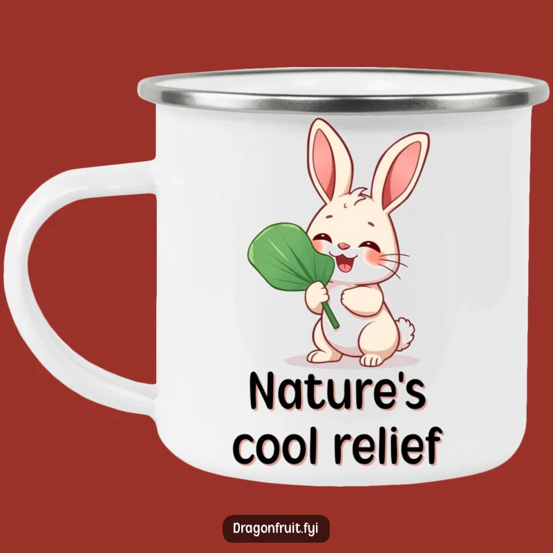 Funny Bunny Rabbit Fan Camping Mug - Durable and Giggling Rabbit for Outdoor Fun
