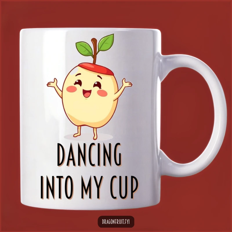 Funny Apple Dance Mug: Delighted Fruit Hilarious Happy Humor Gift