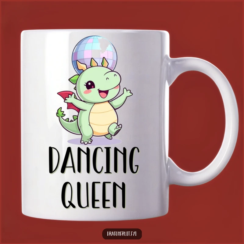 Funny Disco Dragonfruit Mug: Dance Your Way to a Happy Morning Gift