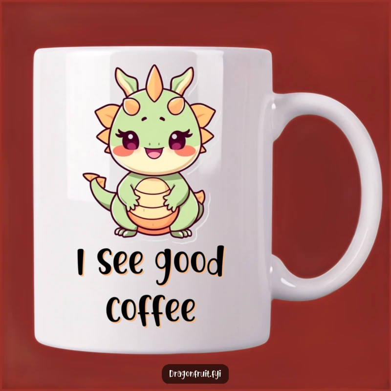 Funny Dragonfruit Pride Mug: Beaming Exotic Fruit Character, the Perfect Funny Gift for Smiles