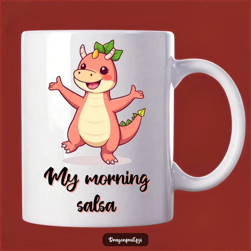 Funny Dragonfruit Dance Mug: Hilarious Character Gift for Exotic Fruit Lovers