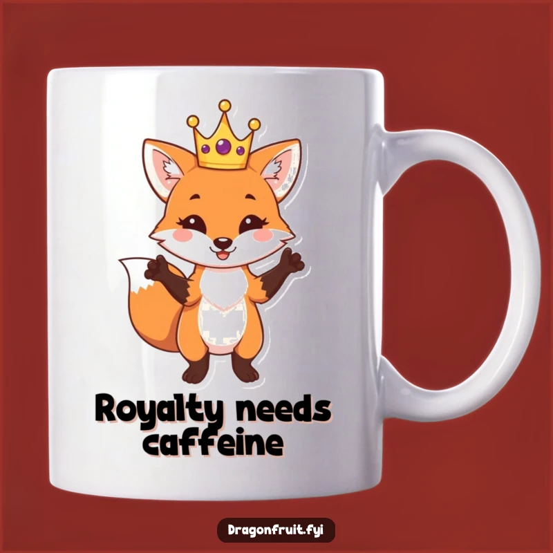 Funny Fox King Mug - A Regal and Humorous Gift for Fox Lovers