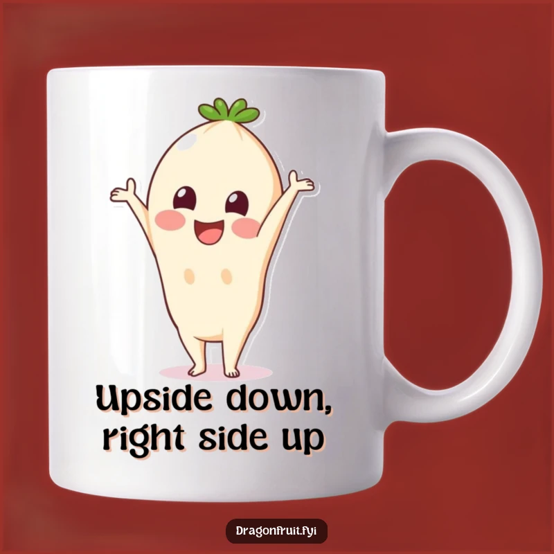 Funny Pitaya Handstand Mug: A Hilarious Fruit Character Gift for Laughter Lovers