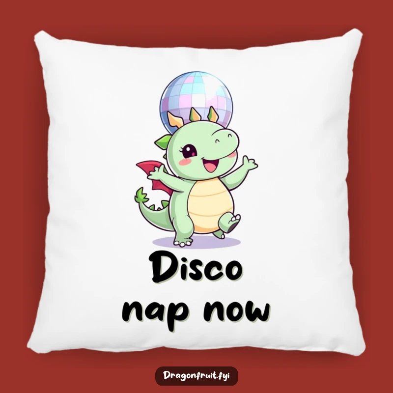 Funny Disco Dragonfruit Pillow: Cuddle Up with Dance-Floor Energy