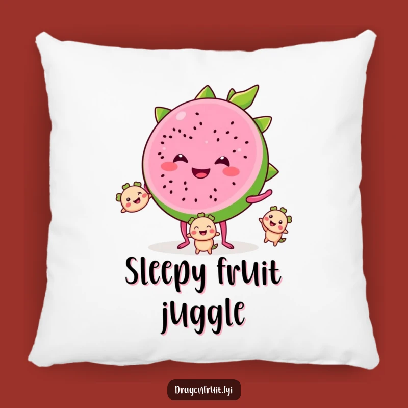 Funny Dragonfruit Juggling Pillow: Cozy Fruity Humor, Cute Funny Gift