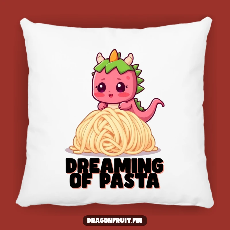 Funny Dragonfruit Noodle Mishap Pillow: Comfy Cuddles with a Hilarious Twist