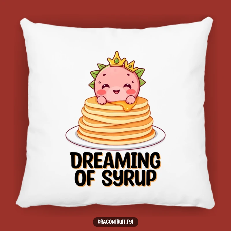 Funny Dragonfruit Pillow: Royal Pancake Cushion, Cozy Breakfast Gift