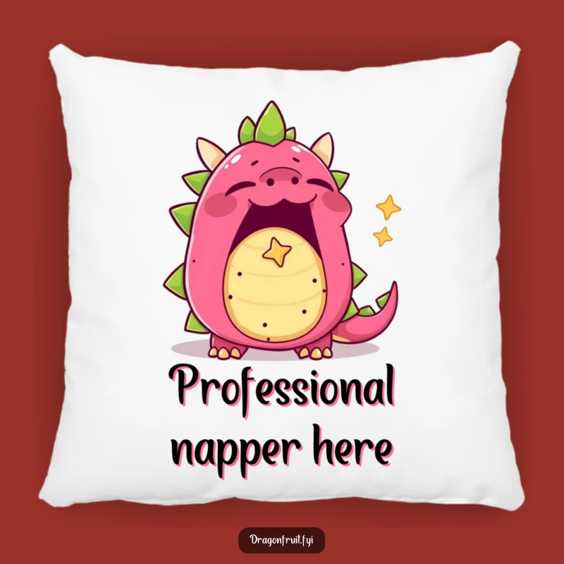 Funny Yawning Dragonfruit Pillow - Cozy Naptime Comfort Gift!