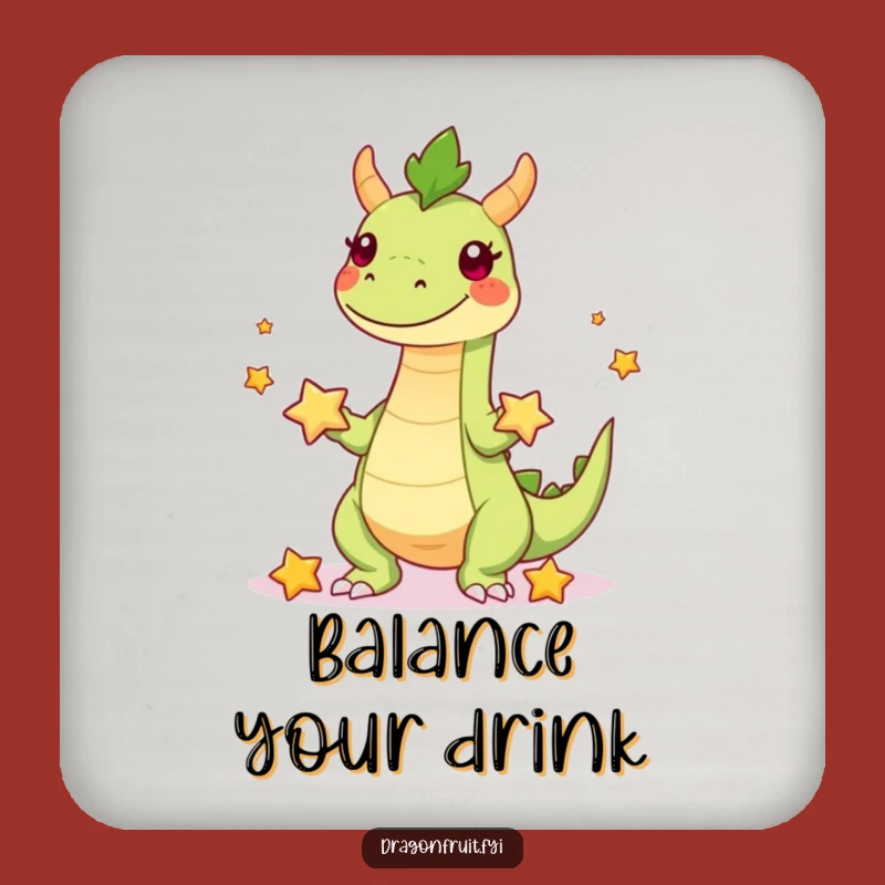 Funny Dragonfruit Coaster: Protect Surfaces with Juggling Charm