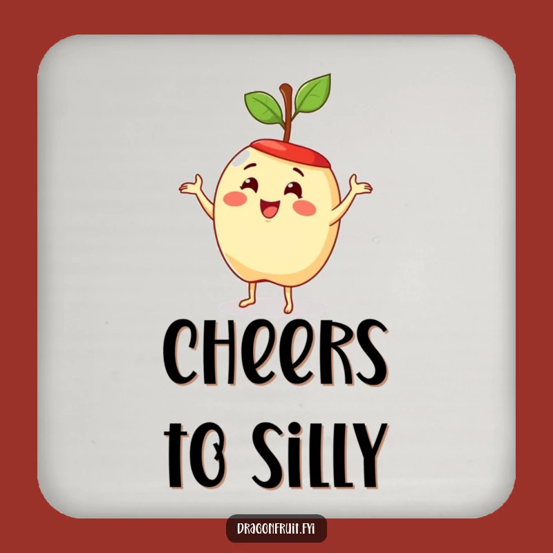 Funny Apple Dance Coaster: Delighted Fruit Protect Surface Humor Gift