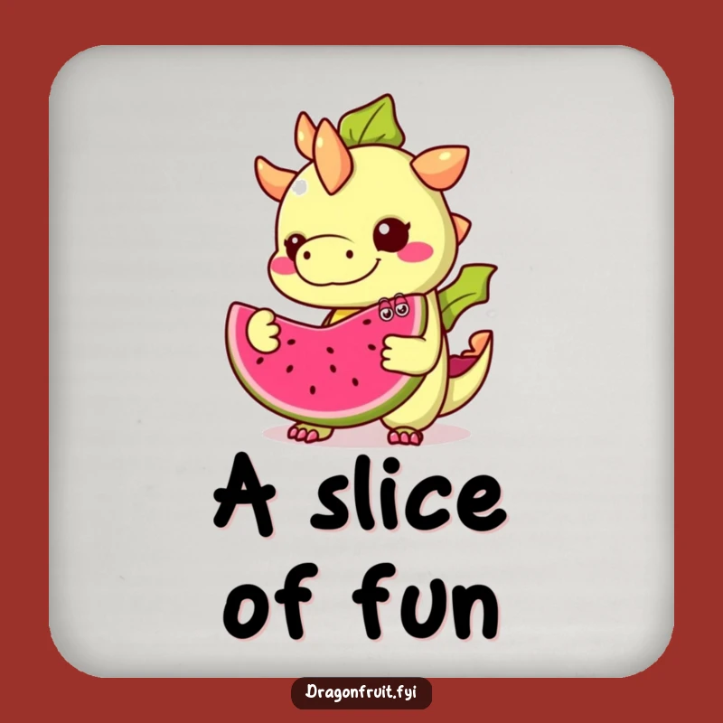 Funny Dragonfruit Coaster: Googly Eyed Fruit Protector, Tropical Home Gift