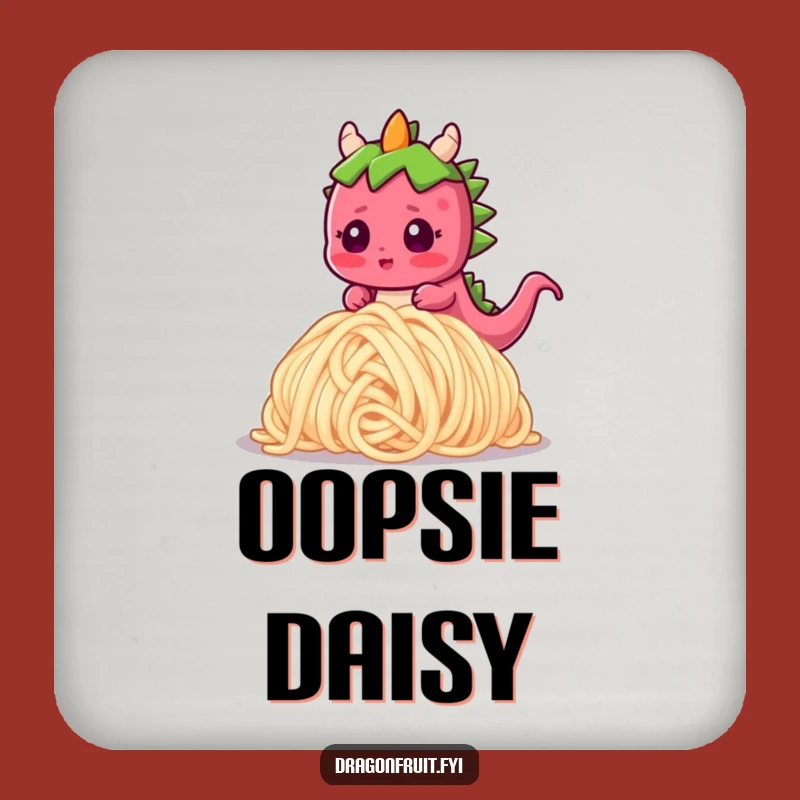 Funny Dragonfruit Noodle Coaster: Protect Surfaces with a Giggle