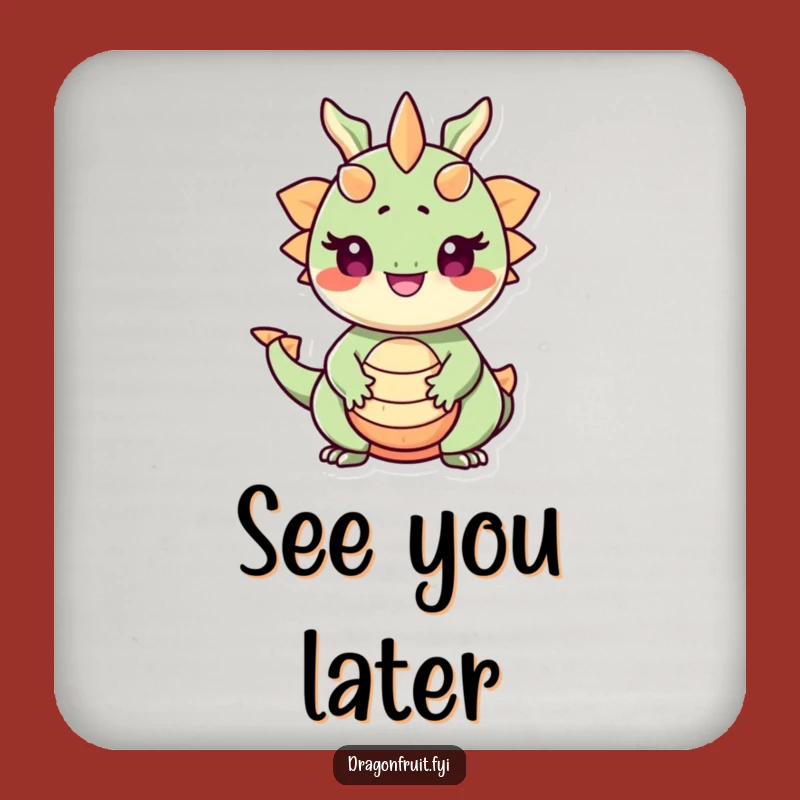 Funny Dragonfruit Pride Coaster: Protect Surfaces with Exotic Joy, a Hilarious Funny Gift