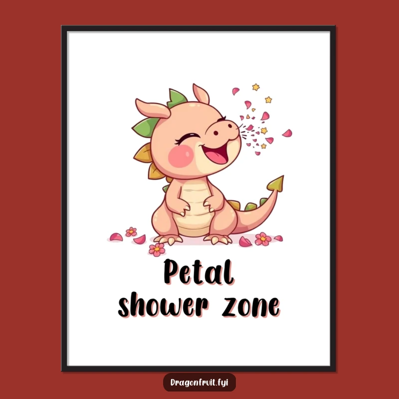 Funny Sneezing Dragonfruit Poster: Blooming Art for Your Walls!