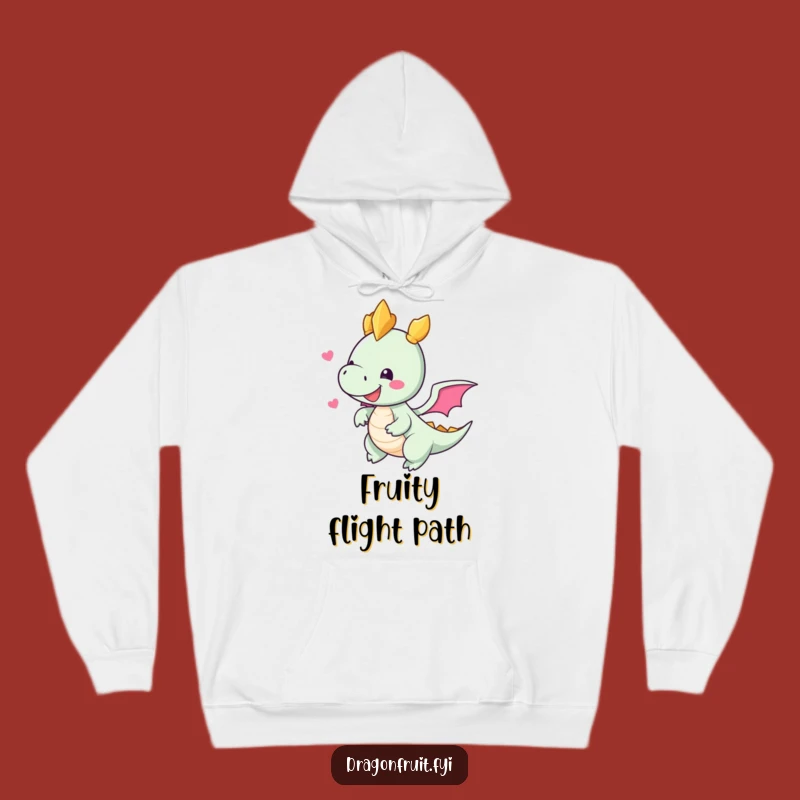 Cozy Funny Dragonfruit Flyer Hoodie: Warmth Meets Whimsical Tropical Art