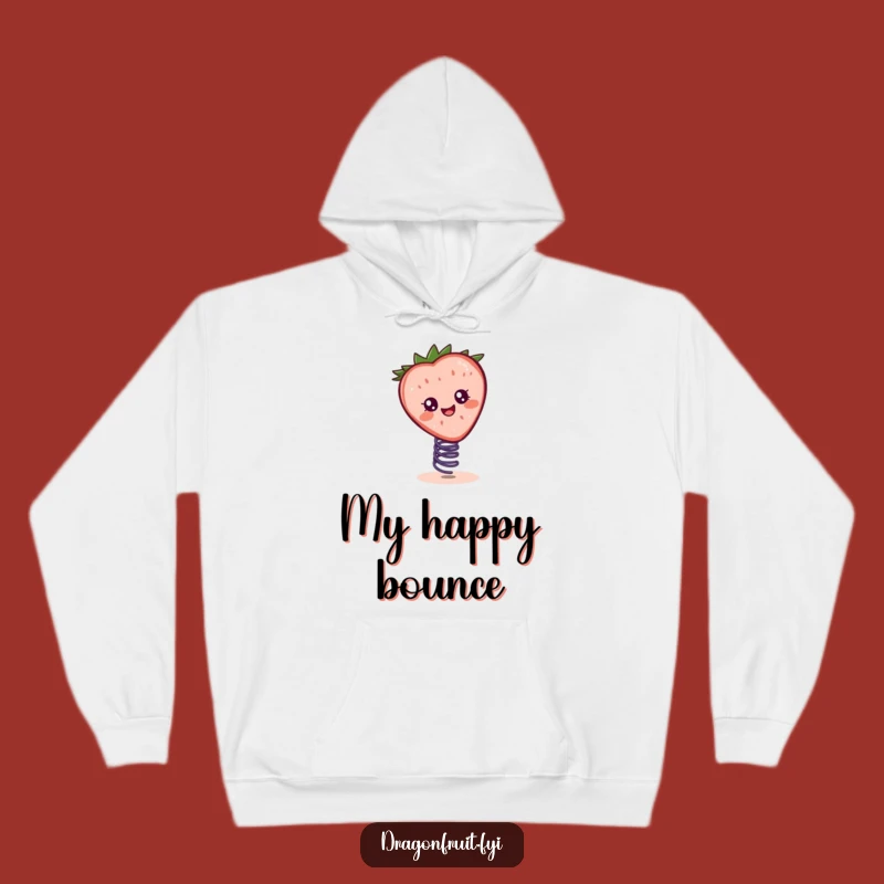 Funny Cheerful Strawberry Slice Hoodie: Cozy & Hilarious Fruit-Themed Comfort
