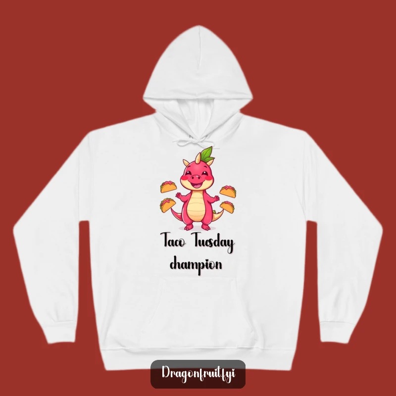 Funny Dragonfruit Taco Juggling Hoodie: Cozy and Humorous Fruit Apparel Gift