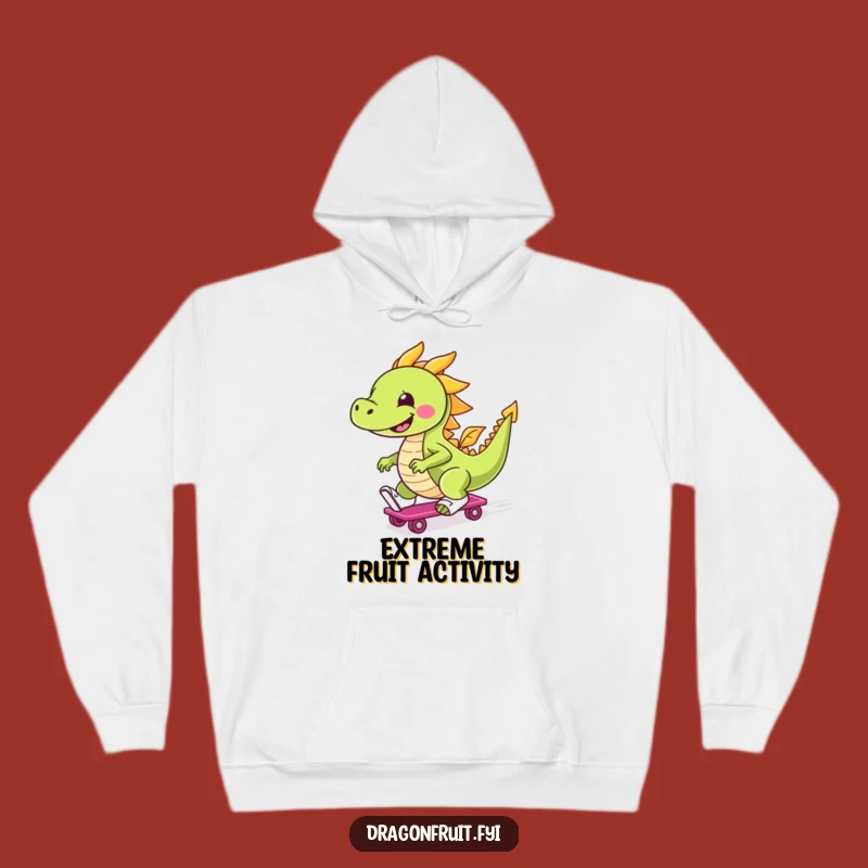 Funny Roller Skate Dragonfruit Hoodie: Cozy Comfort & Zippy Citrus Humor!