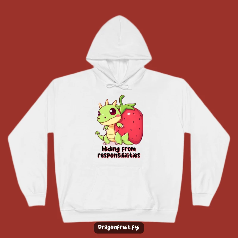 Funny Startled Dragonfruit Hoodie: Cozy and Humorous Hiding Apparel Gift
