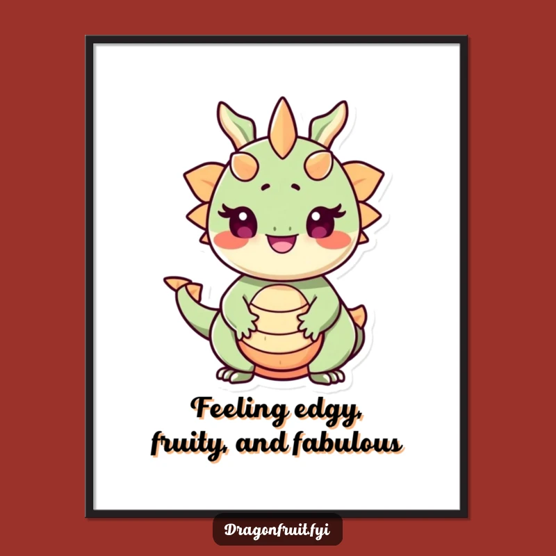 Free Printable Funny Dragonfruit Wall Art: Proud Seed Eyes, Downloadable Quirky Decor