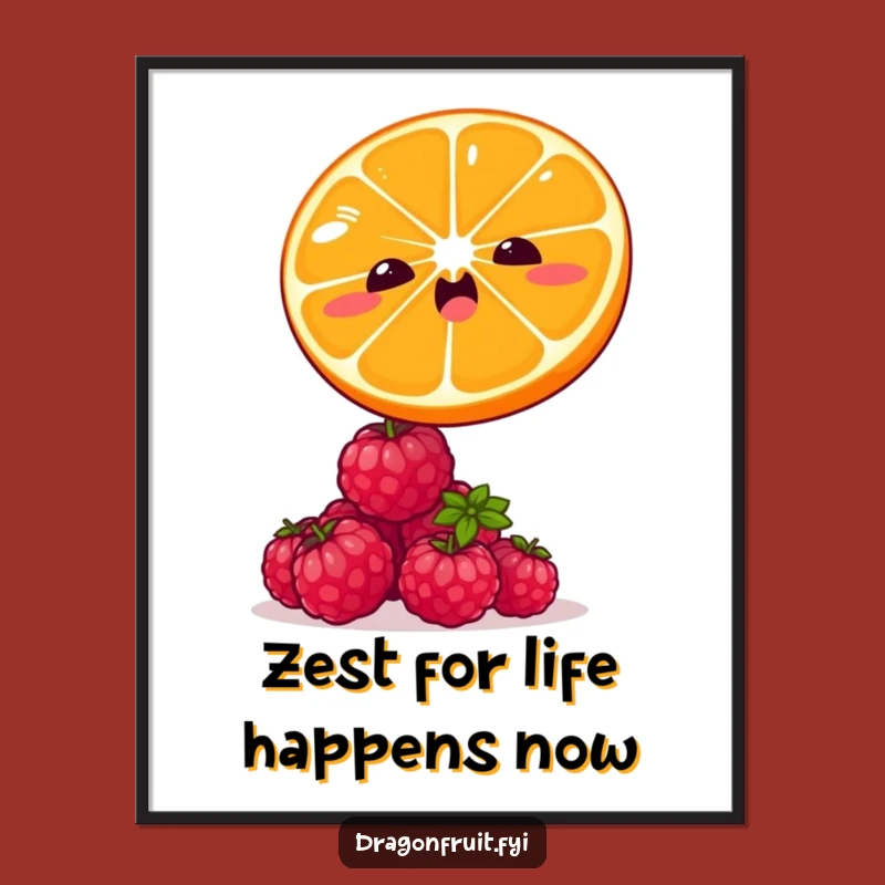 Funny Free Printable Wall Art: Citrus Leap, Downloadable Decor!