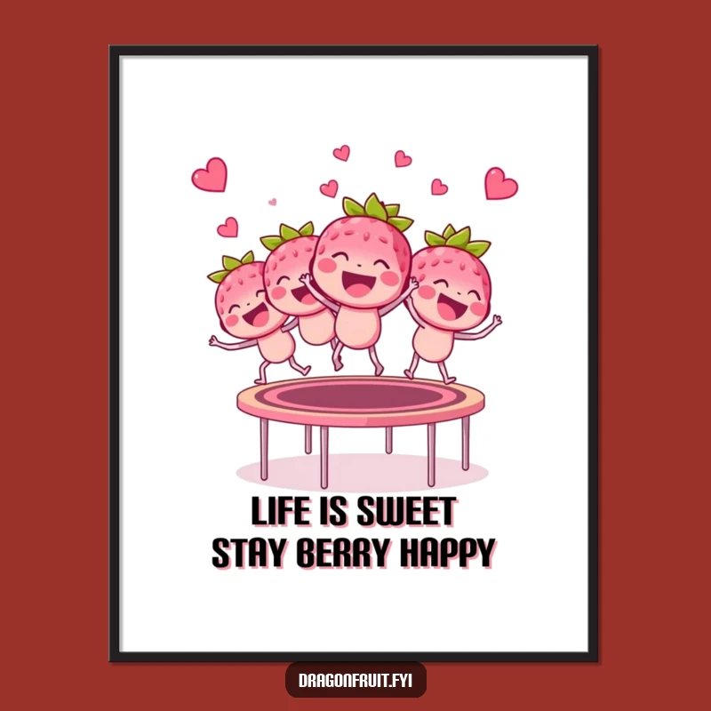 Free Printable Wall Art: Bouncing Raspberries Glee Art Downloadable Decor