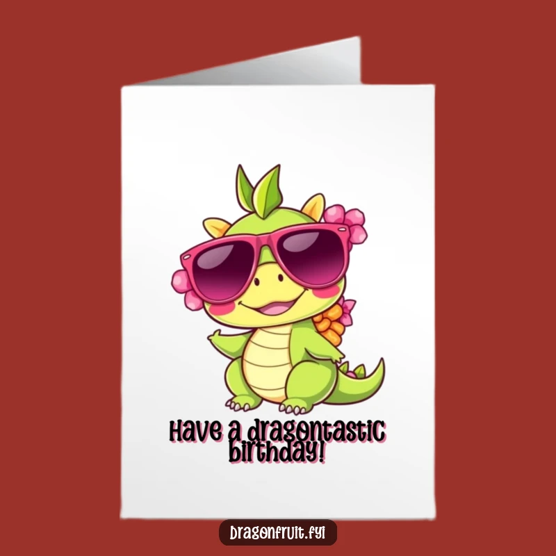 Free Printable Dragonfruit Birthday Card - Tropical DIY Downloadable Gift for a Fun Fiesta