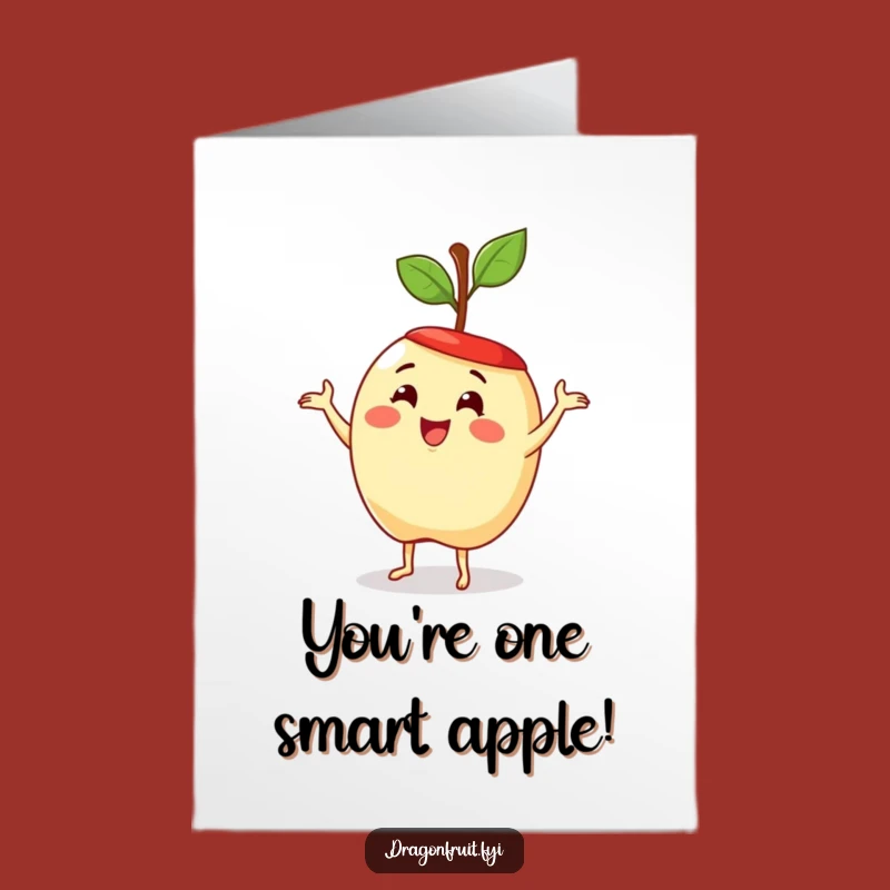 Free Printable Congrats Card: Apple Dance Joy, Funny Downloadable!