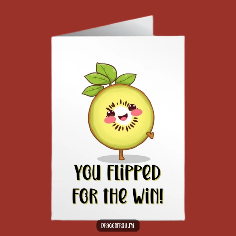 Free Printable Congrats Card: Cartwheeling Kiwi