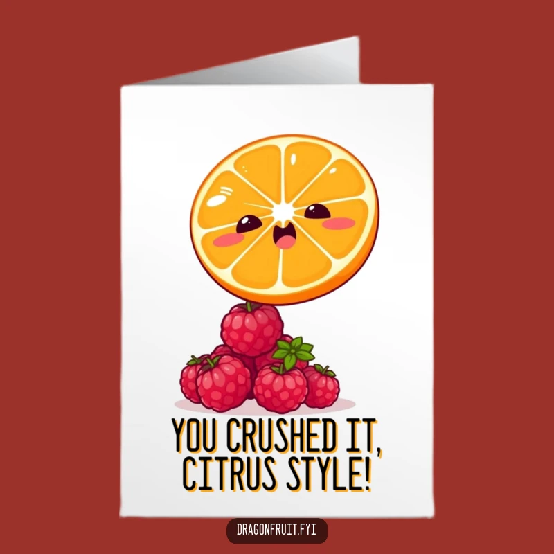 Free Printable Congrats Card: Citrus Jump Humor, Funny Downloadable!