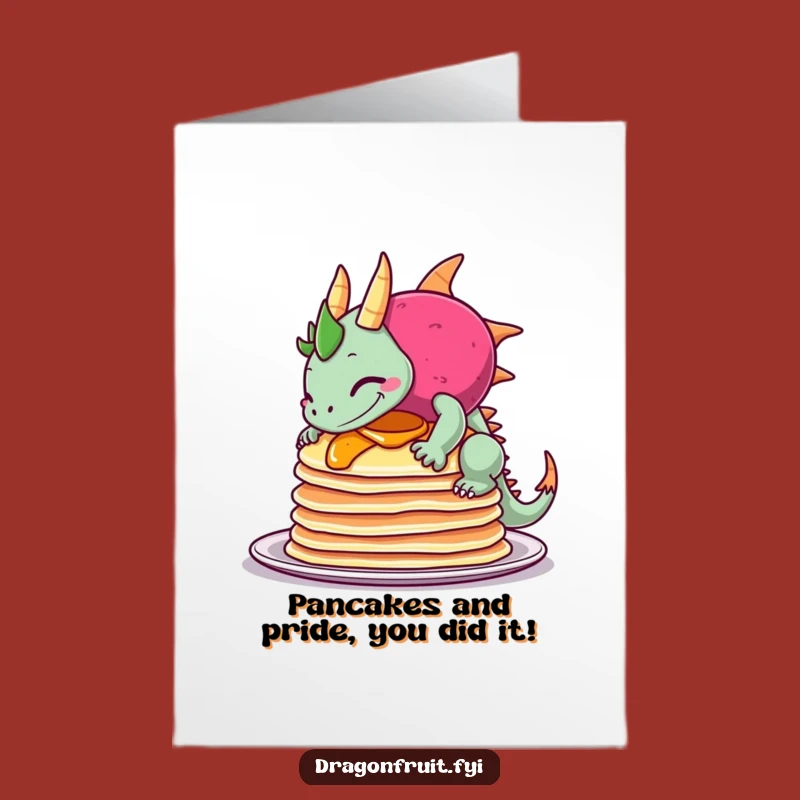 Free Printable Congrats Card: Pancake Fail Dragonfruit - Funny Downloadable Achievement!