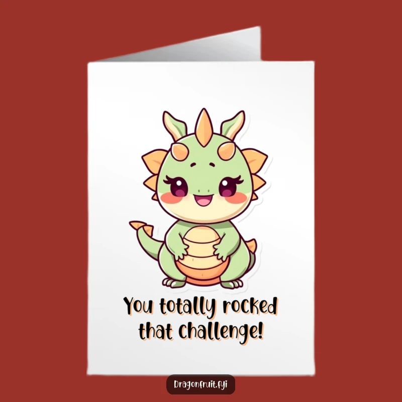 Free Printable Funny Dragonfruit Congrats Card: Proud Seed Eyes, Downloadable Celebration