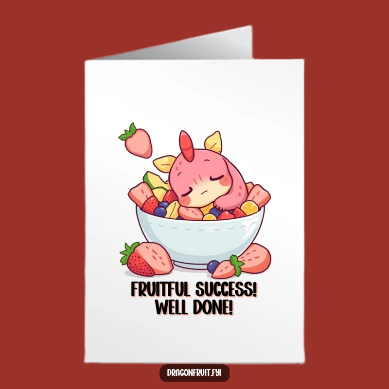Free Printable Congrats Card: Dragonfruit Snooze, Funny Downloadable Gift