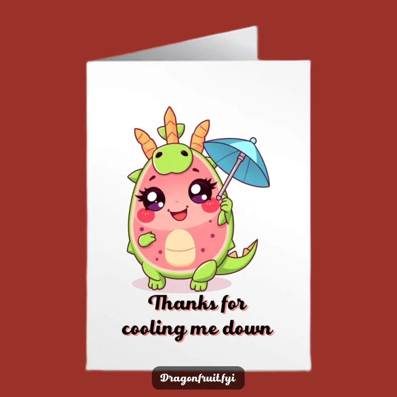 Free Printable Thank You Card: Fanning Dragonfruit, Breezy Funny Downloadable Gift