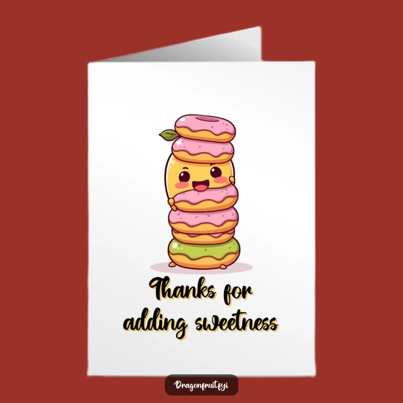 Free Printable Thank You Card: Mango Donut Stack, Humorous DIY Downloadable