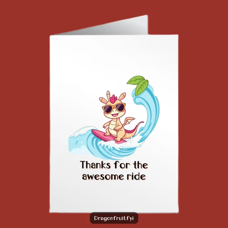 Free Printable Thank You Card: Surfing Dragonfruit, Cool DIY Downloadable