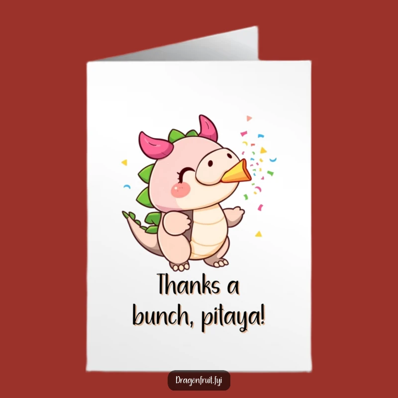 Free Printable Thank You Dragonfruit Card: Confetti Thanks Downloadable Gift