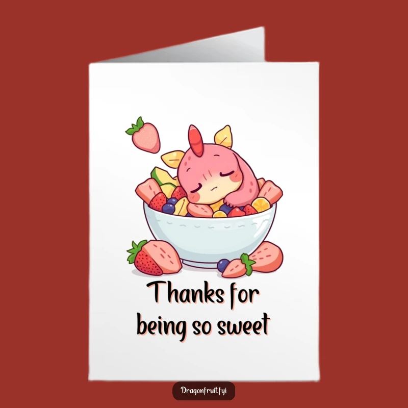 Free Printable Thank You Card: Fruit Salad Slumber, Funny Downloadable Gift