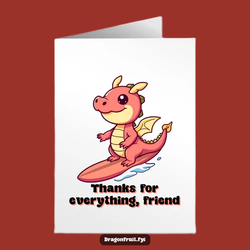 Free Printable Thank You Card: Banana Surf Dragonfruit, Fun Downloadable Gift!