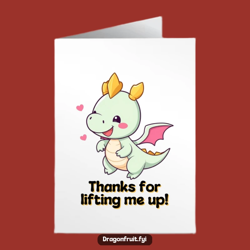 Free Printable Thank You Card: Dragonfruit's Flying Effort, Expressing Gratitude