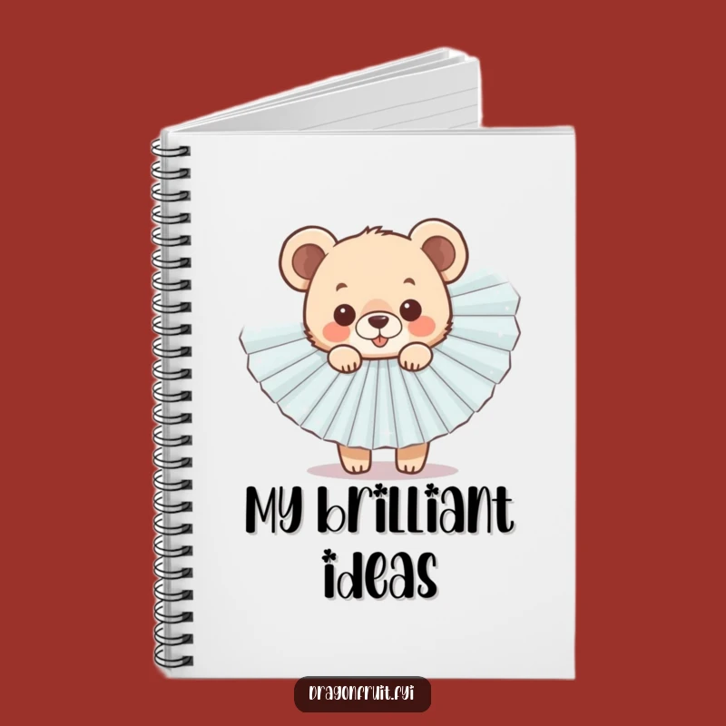 Funny Bear Cub Fan Notebook - Jot Down Cheerful Thoughts with a Playful Cub